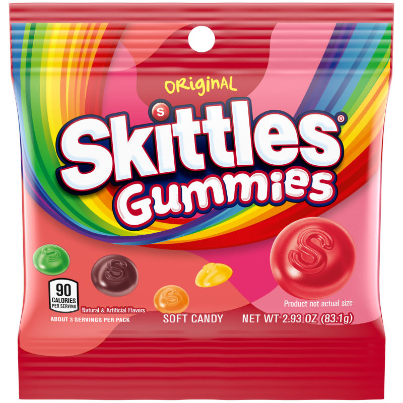 SKITTLES Original Gummies Candy Stand Up Pouch, 12 oz